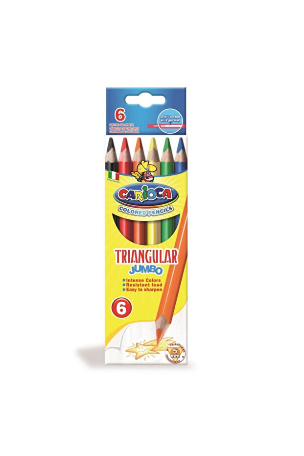 Jumbo Triangular Colored Pencils 6/set - 1