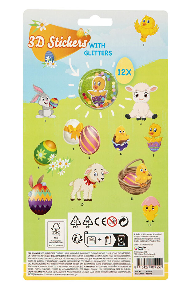 3d Stickers - Happy Easter - 2