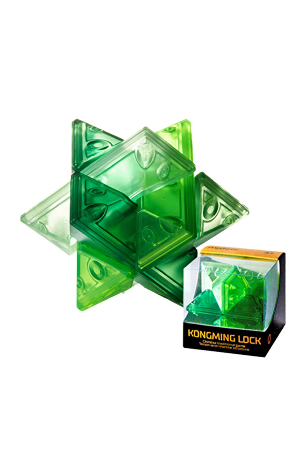 Kongming Lock Game for Brain Training and Patience, Hexagonal Gem, Brain Twister - 3