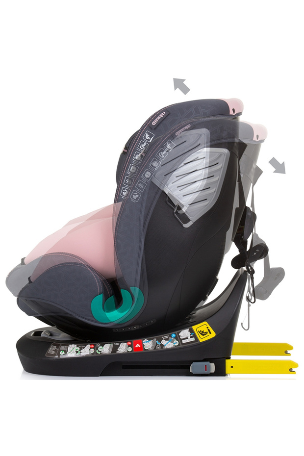Supreme I-size Car Seat 40-150 Cm With Isofix System Flamingo - 5