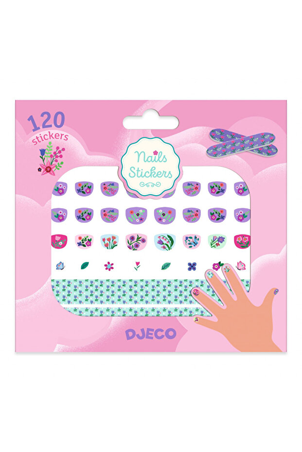 Flower Pattern Nail Stickers, - 1