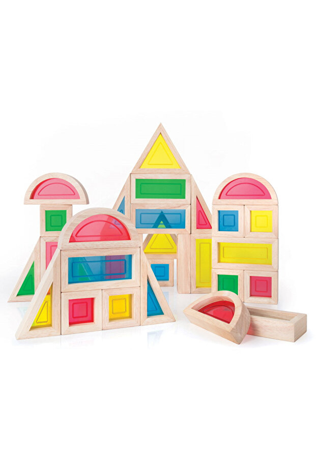 Rainbow Blocks Set 30 Piese, - 2