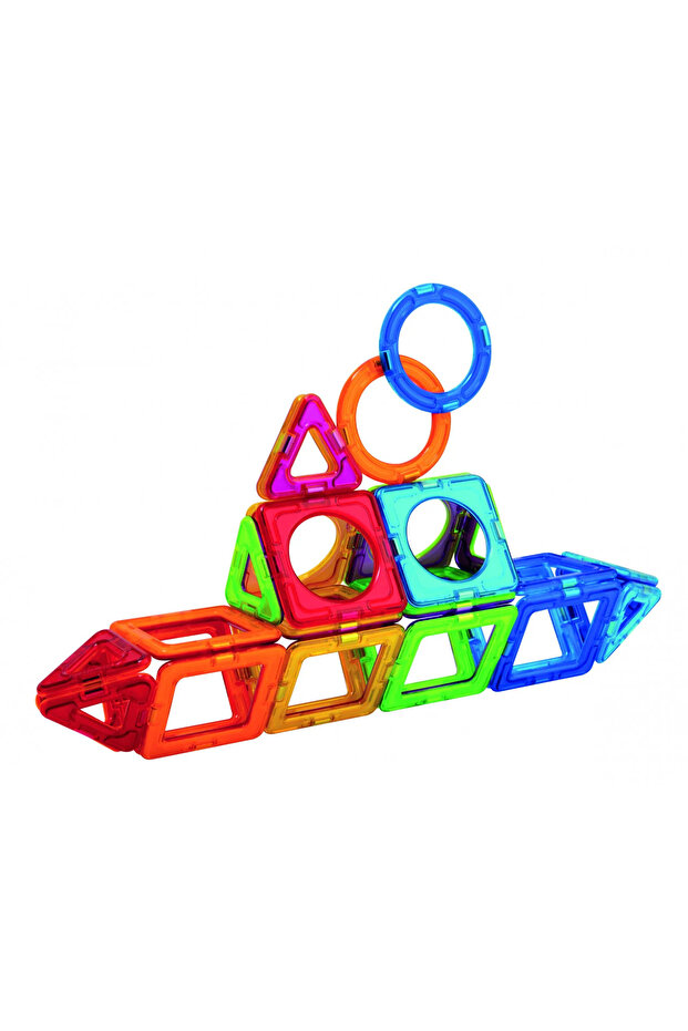 Set de construcție magnetic, 30 de piese, Basic Plus, Magformers - 5