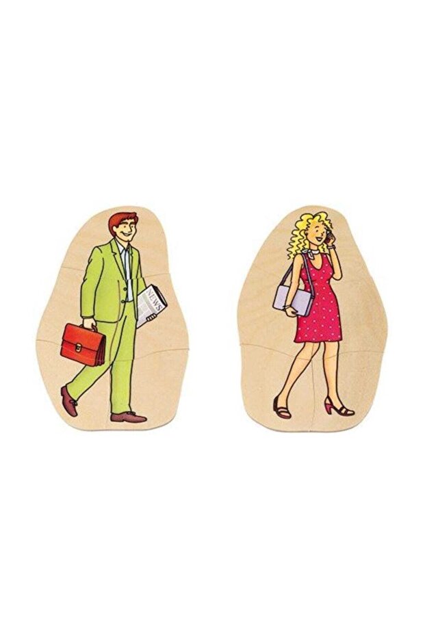 Vrstvené dřevěné puzzle Dědeček a babička - 4