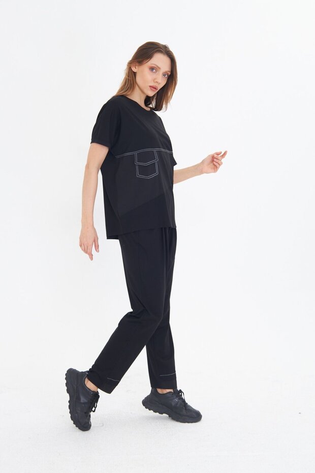 SİYAH BASIC BLUZ - 3