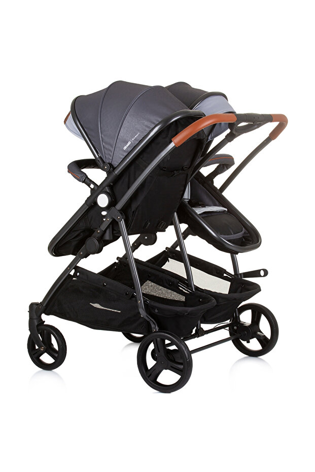 Twin Stroller Duo Smart 3 In 1 Silver Grey - 4