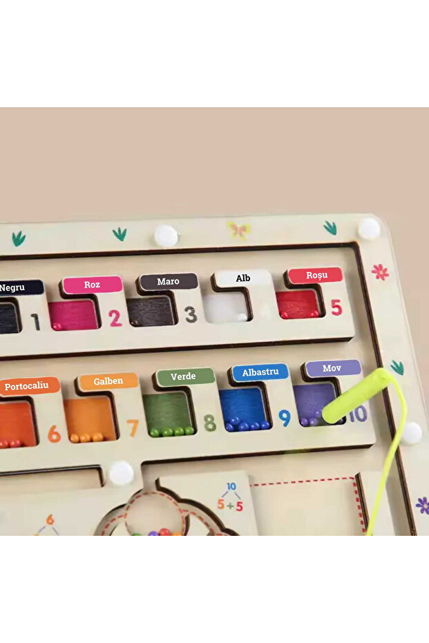 Wooden Magnetic Maze Game, Sorting, Classification and Mathematics, in Romanian - 6