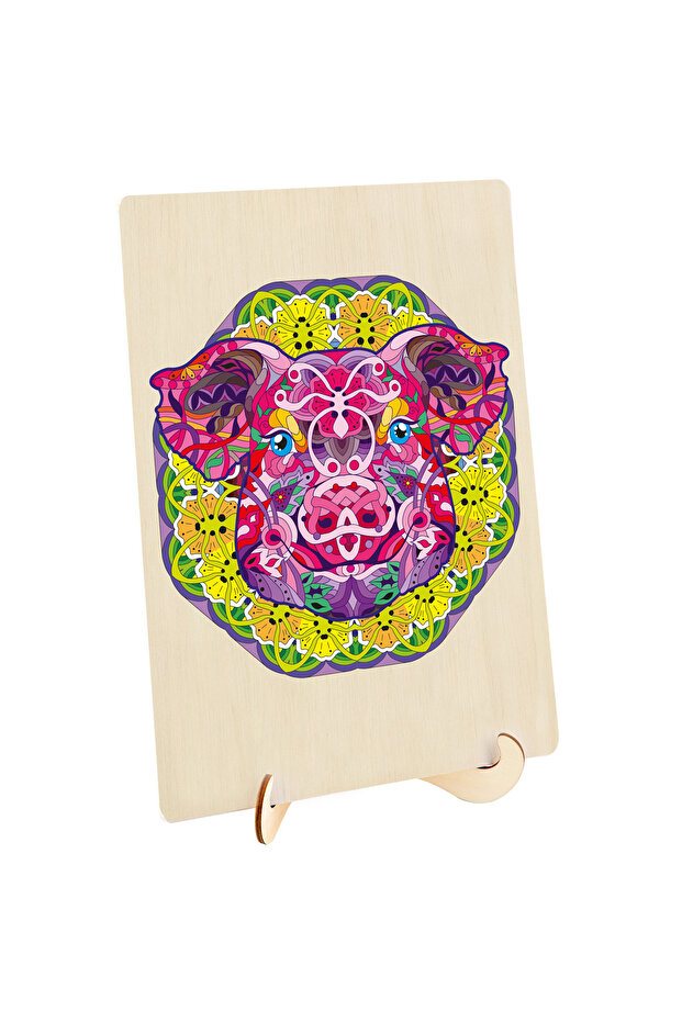 Dřevěné puzzle Prase - 2