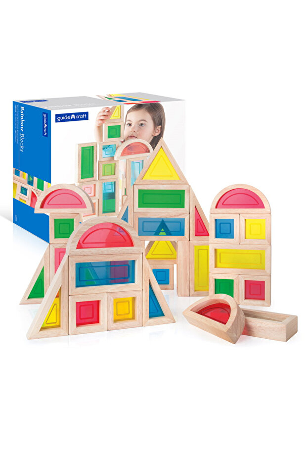 Rainbow Blocks Set 30 Piese, - 1