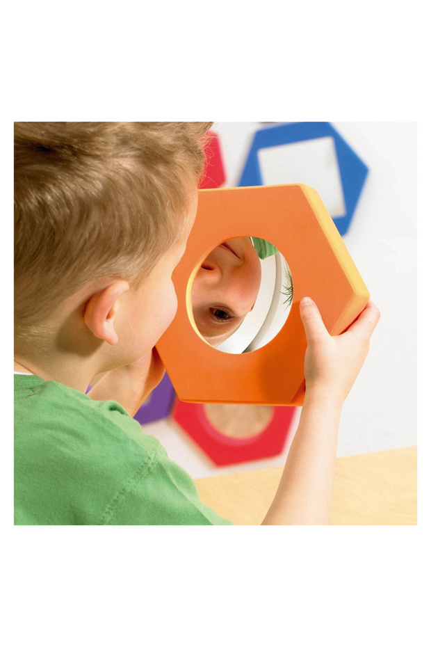 Hexagonal Foam Mirror Set, 5 Pieces, - 2