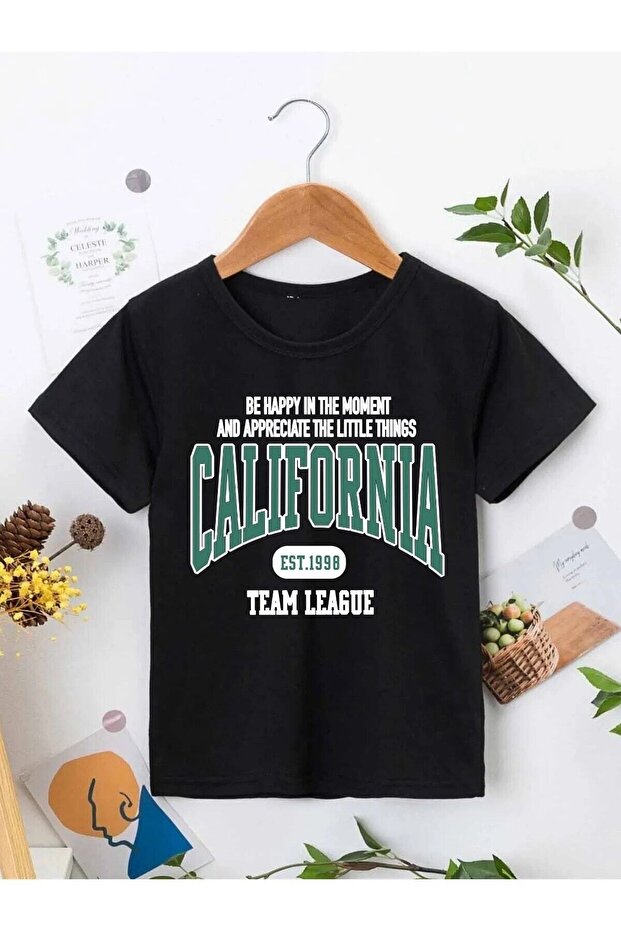 Be Happy California Printed Oversize Unisex T-shirt