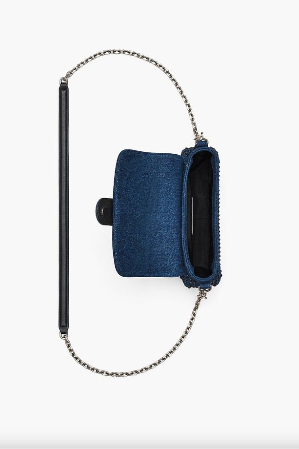 The Crystal Denim Clover Shoulder Bag - 6