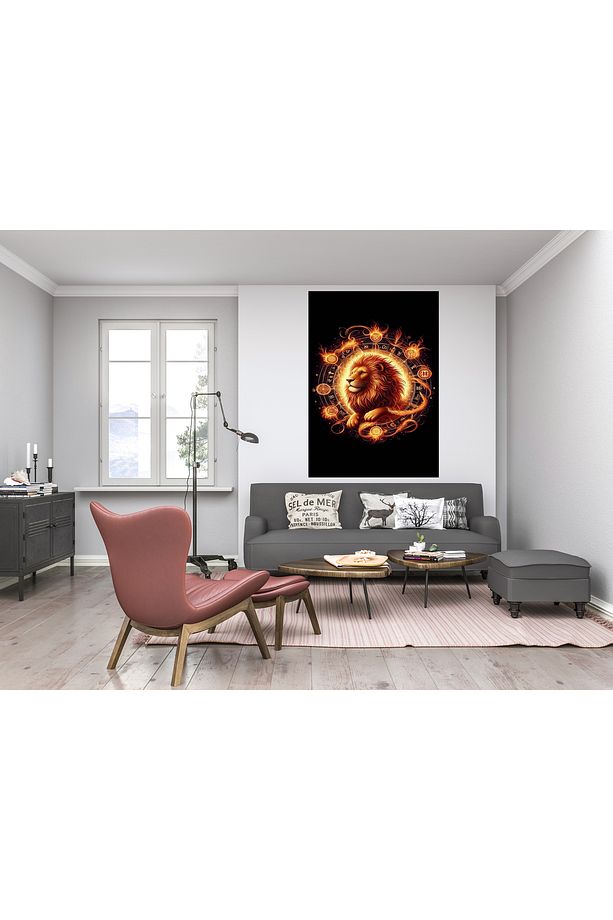 Aslan Astroloji Duvar Örtüsü Ve Duvar Halısı - 2