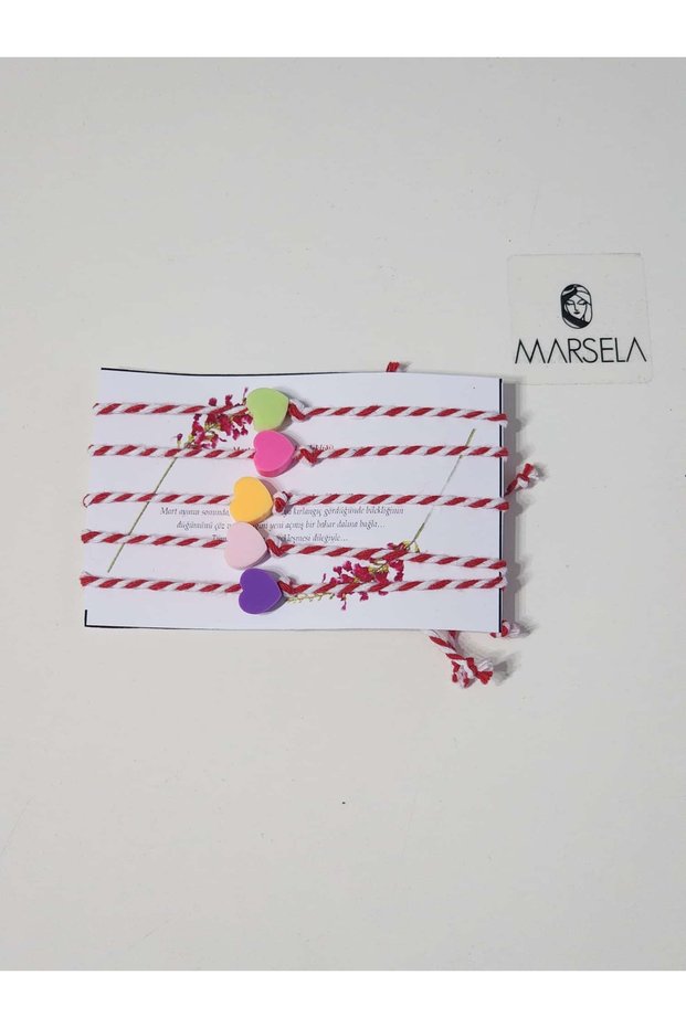Martenicka 5 Pieces Colorful Heart Rope Bracelet