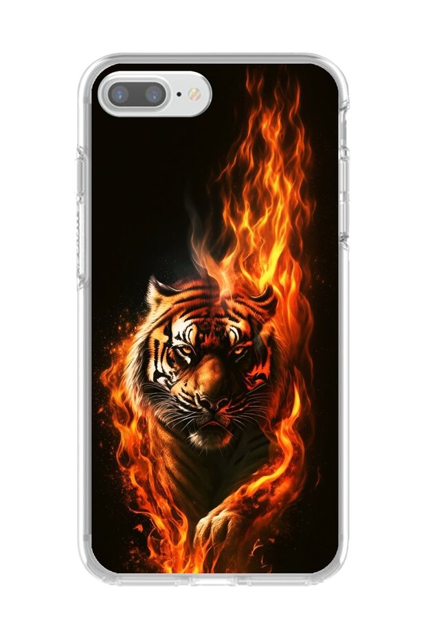Clear Case Tiger Design Compatible with iPhone 7 Plus