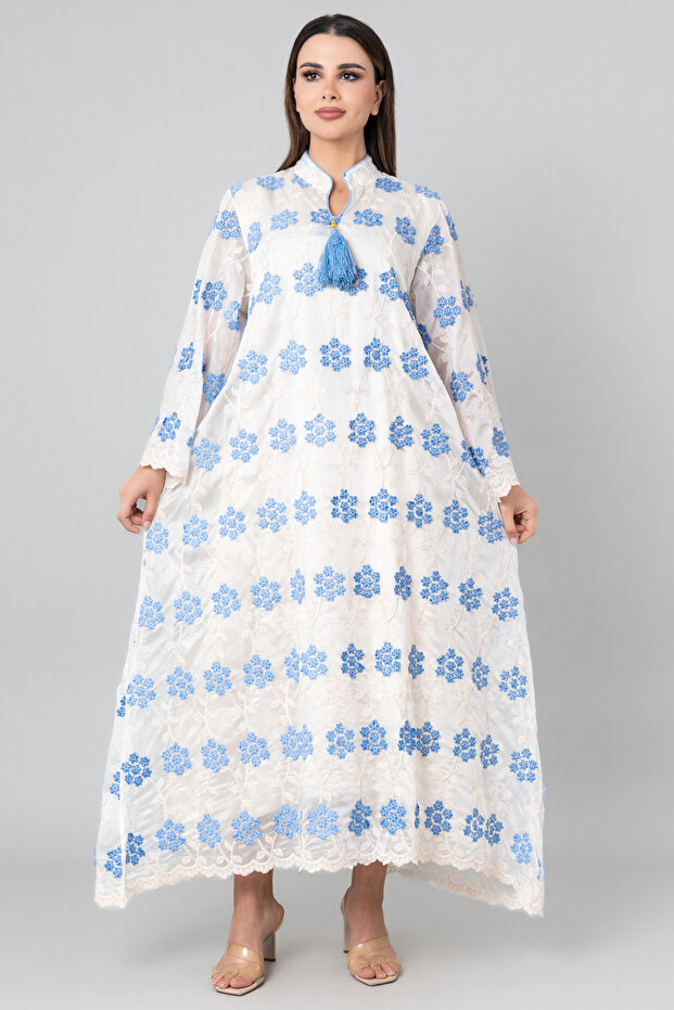 Floral Aura Embroidered Jalabiya