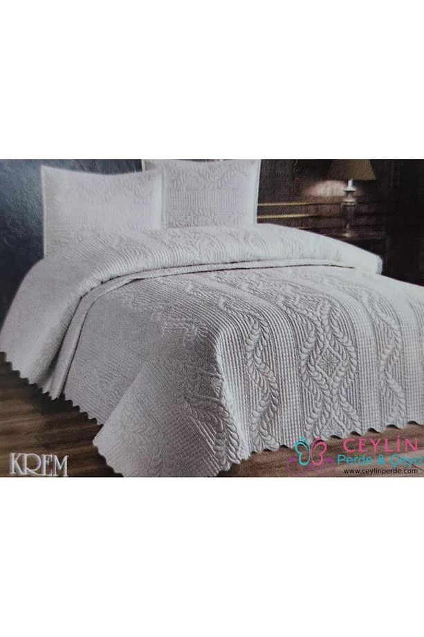 JUMBOSOFT TEK KİŞİLİK YATAK ÖRTÜSÜ KREM - 1