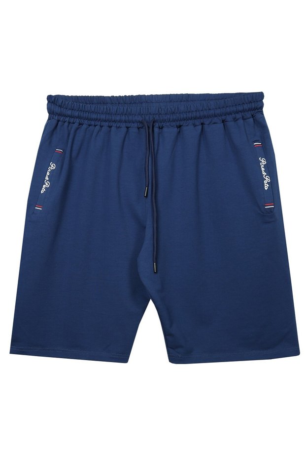 Men's Large Size Stretch Fabric Combed Cotton Shorts with Embroidery