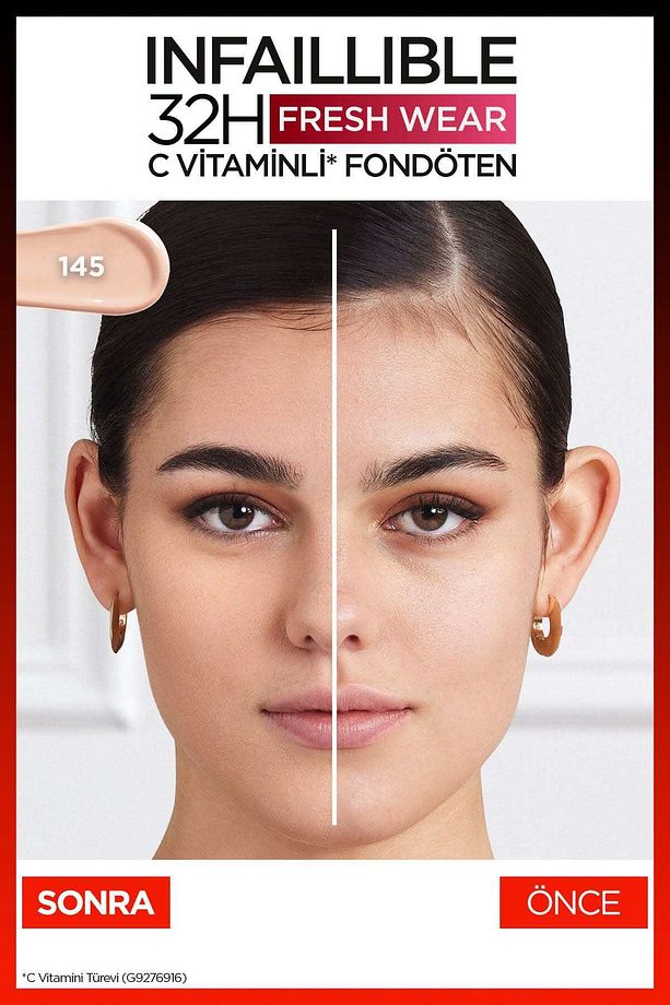 L'oréal Paris Infaillible 32h Fresh Wear C Vitaminli Fondöten - 145 Rose Beige - 5
