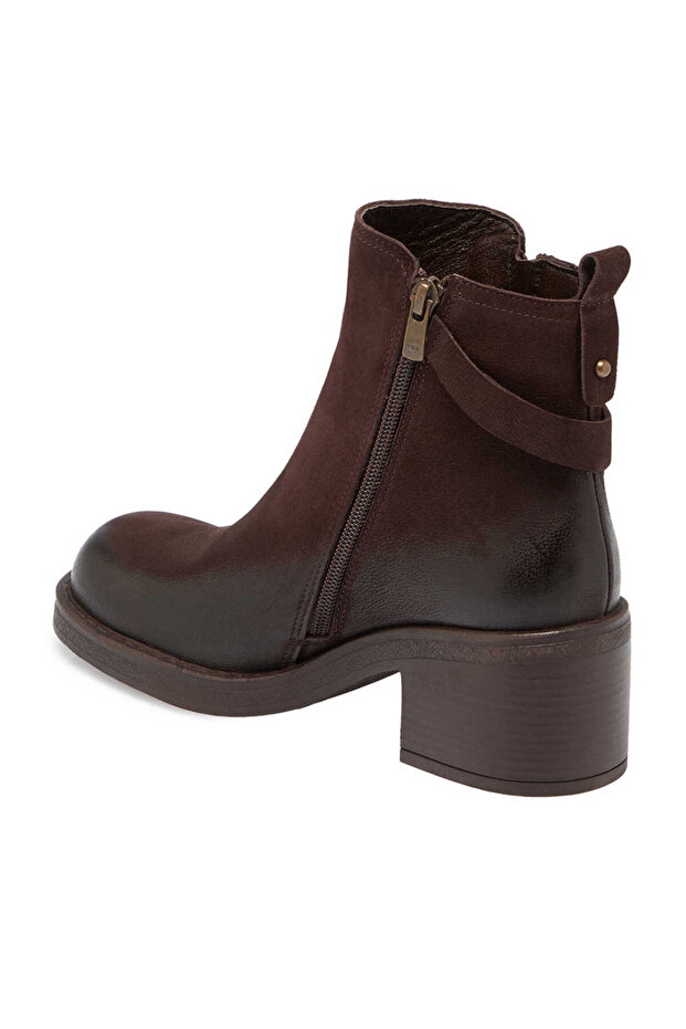 Kahve Nubuk Deri Kadın Klasik Bot - K24K1BT67654-A39 - 2