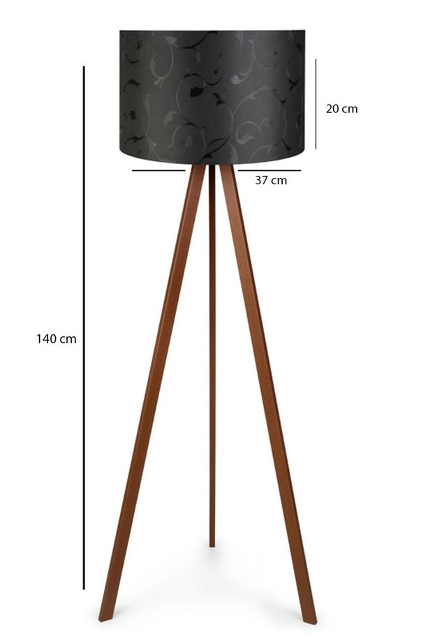 Siyah Desenli Tripod Lambader - 5