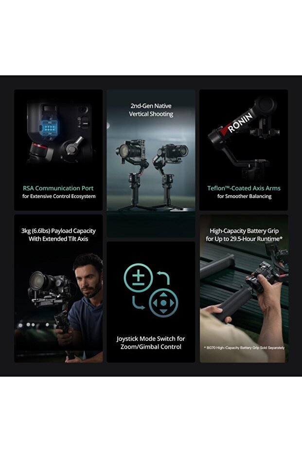 RS 4, 3-Axis Gimbal Stabilizer for DSLR and Mirrorless Cameras - 2