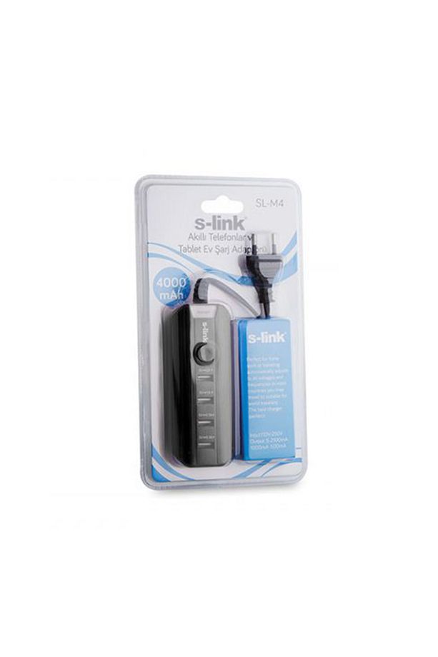 S-Lınk Tel Aks.Şarj Sl-M4 Gsm Tablet 4000Mah 4 Port Usb Siyah Ev Şarj Adaptör - 4