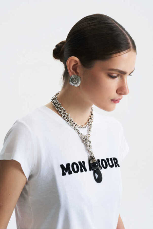 Structured Gümüş Kaplama Klipsli Küpe - 2