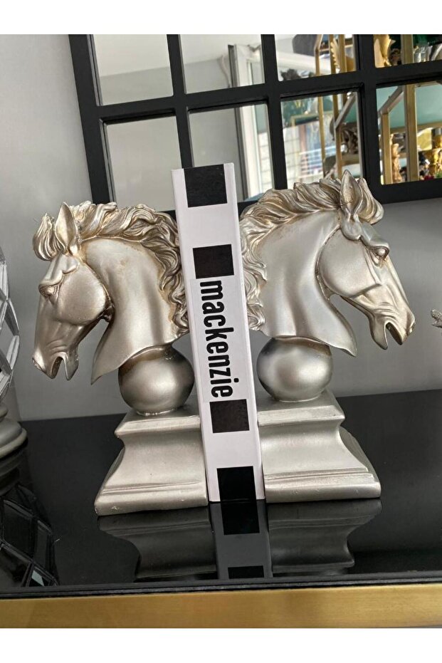 2-Piece Book Holder Horse Figurine