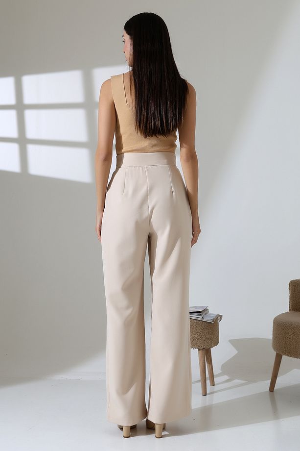 Bol Paça çıtçıtlı Model Kumas Pantolon - 8