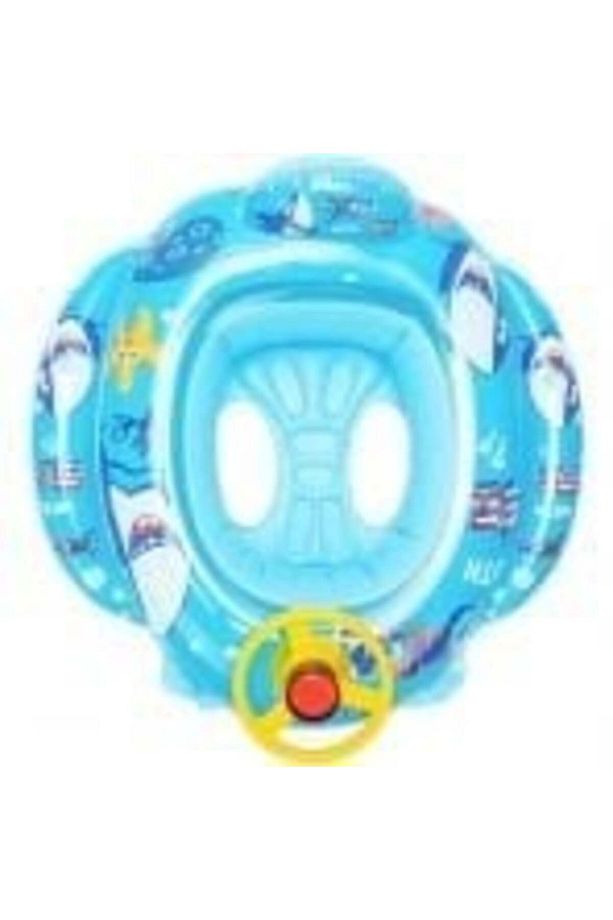 Direksiyonlu Şişme Bot Bebek Simidi  (6-36 Ay) -  52970 MAVİ - 2