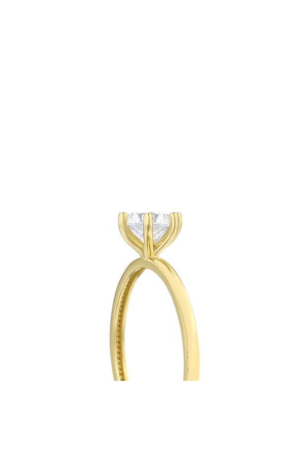 Altın Tektaş Yüzük - 14k - 1.27gr - 5