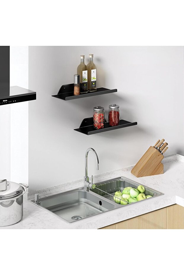 Metal Duvar Rafı Seti, 2'li Duvar Rafı - 1