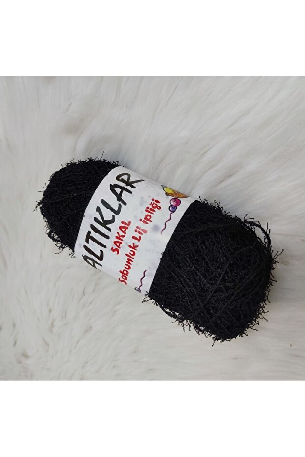 Saltluk Beard Soap Dispenser Fiber Yarn 1 Piece Black