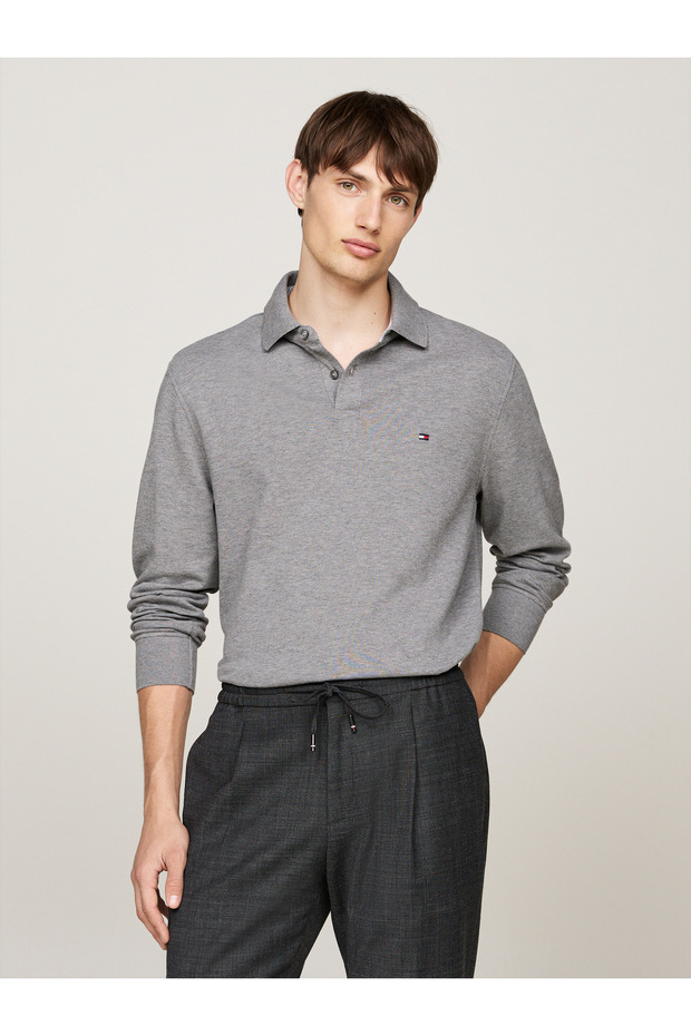 Men Medium Grey Heather Polo T-Shirts