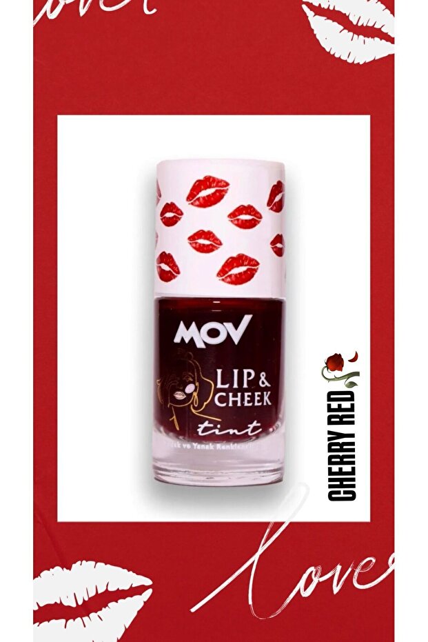 Lip & Cheek Tint Cherry Red | Uzun Süre Kalıcı Dudak ve Yanak Renklendirici. - 2