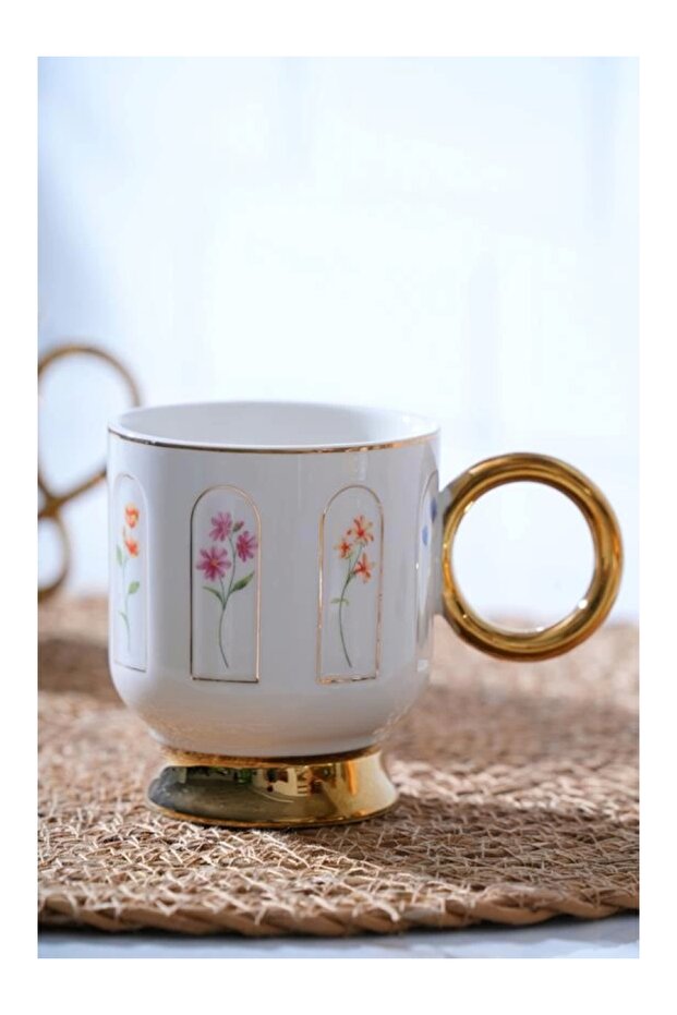 Kai7506 Aren Gold White Porcelain Mug 200 ml