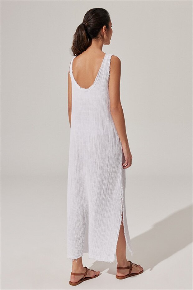 Double Face Askılı Elbise - 5