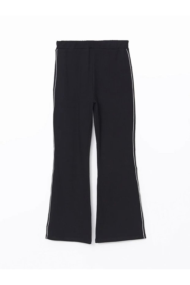 Lcw Kids Black Elastic Waist Spanish Leg Girl's Leggings