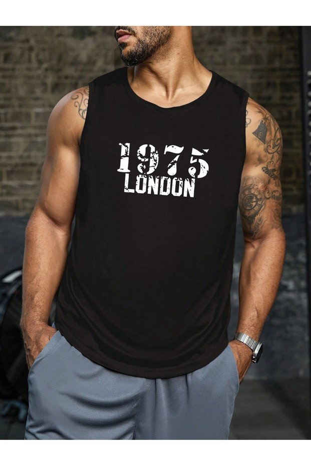 Printed Sleeveless Tshirt Men's Zero Sleeve Clothing Sportswear Oversized T-Shirt