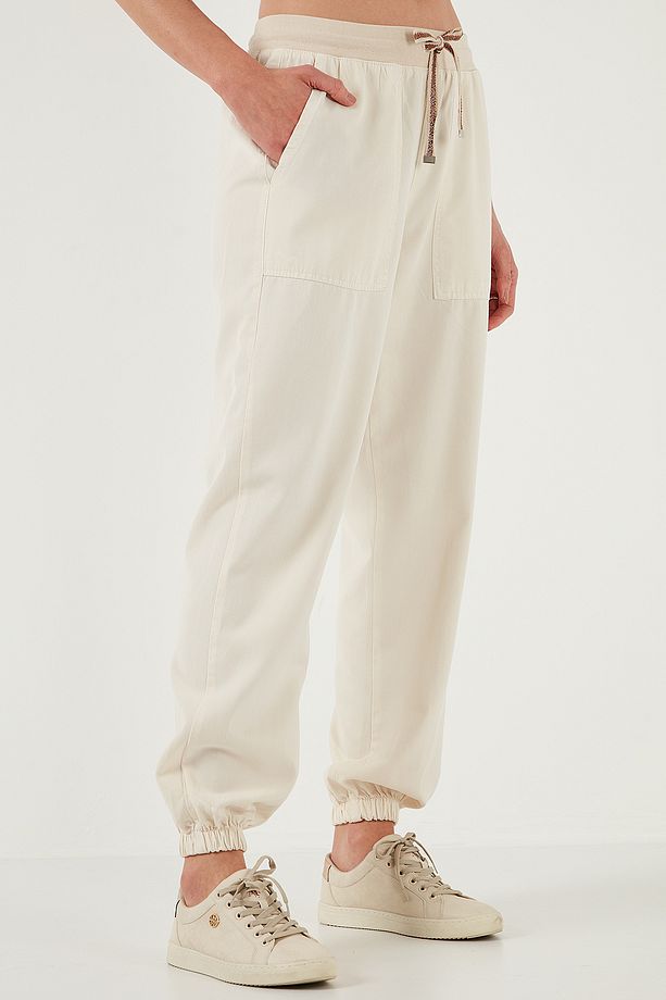 Regular Fit Yüksek Bel Lastikli Paça Jogger Spor Pantolon Pantolon 668yp5039 - 4