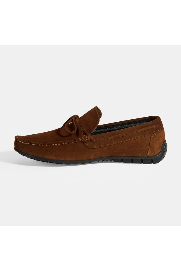 Calandra Taba Erkek Bağcık Detaylı Slip-On Süet Loafer - 3