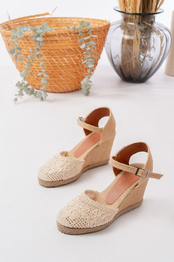 ZR HASIR DETAYLI DOLGU TOPUK ESPADRİL SANDALET - 4
