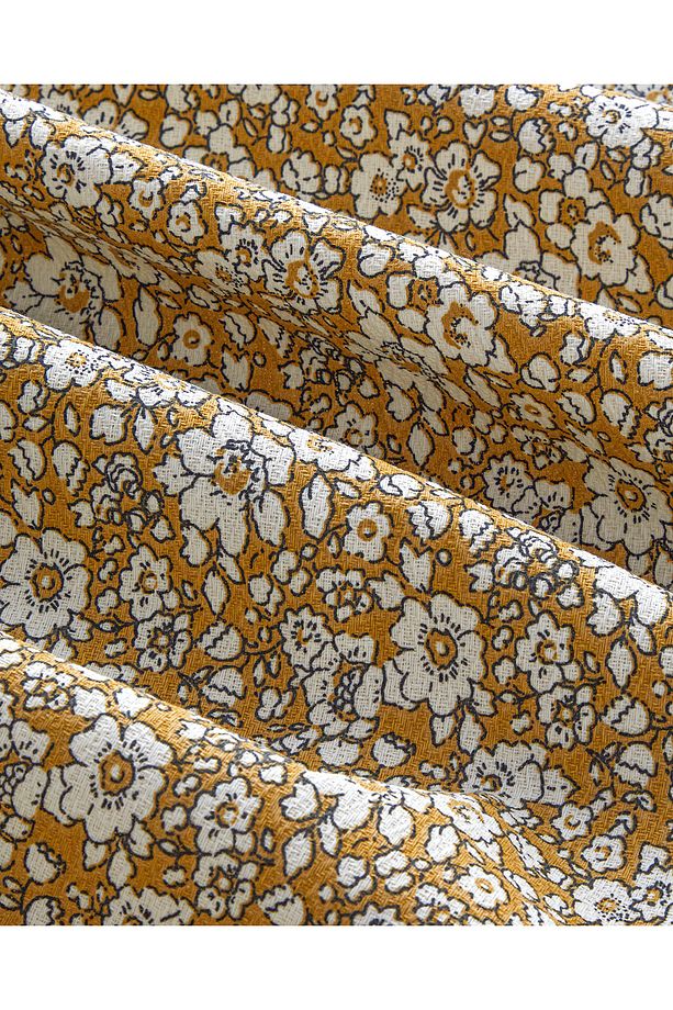 Spring Petal Baskılı Çift Kişilik Pike Takımı 200x220 cm Sarı - 5