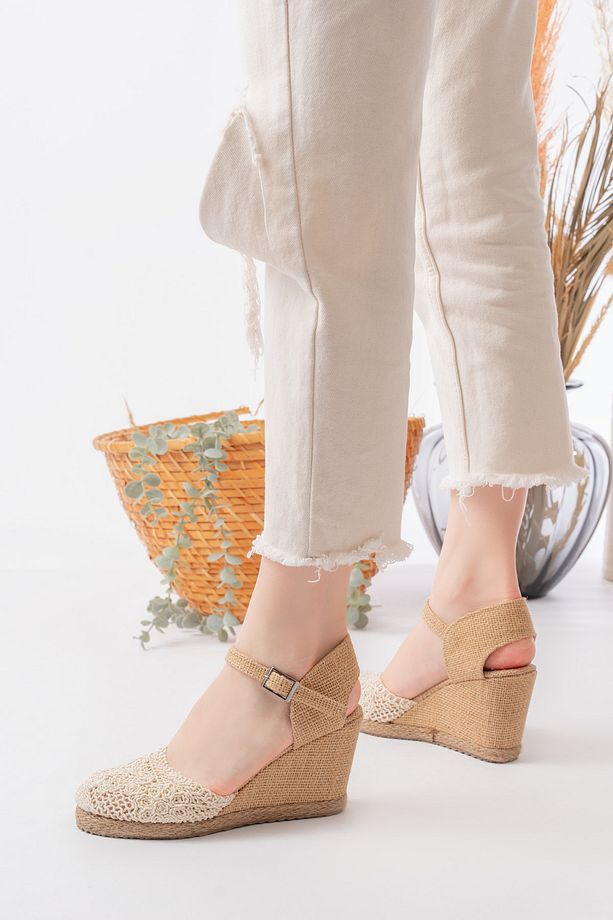 ZR HASIR DETAYLI DOLGU TOPUK ESPADRİL SANDALET - 3