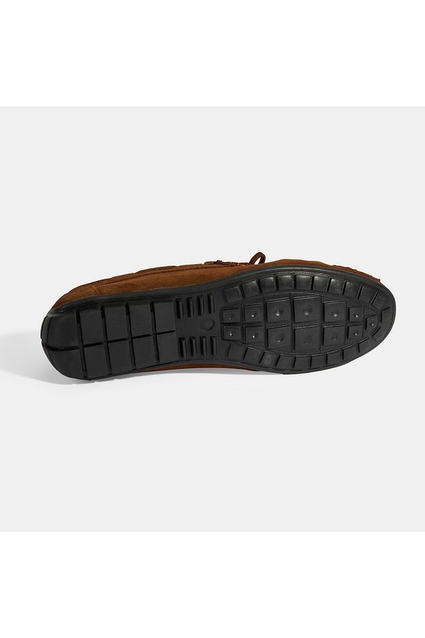 Calandra Taba Erkek Bağcık Detaylı Slip-On Süet Loafer - 4