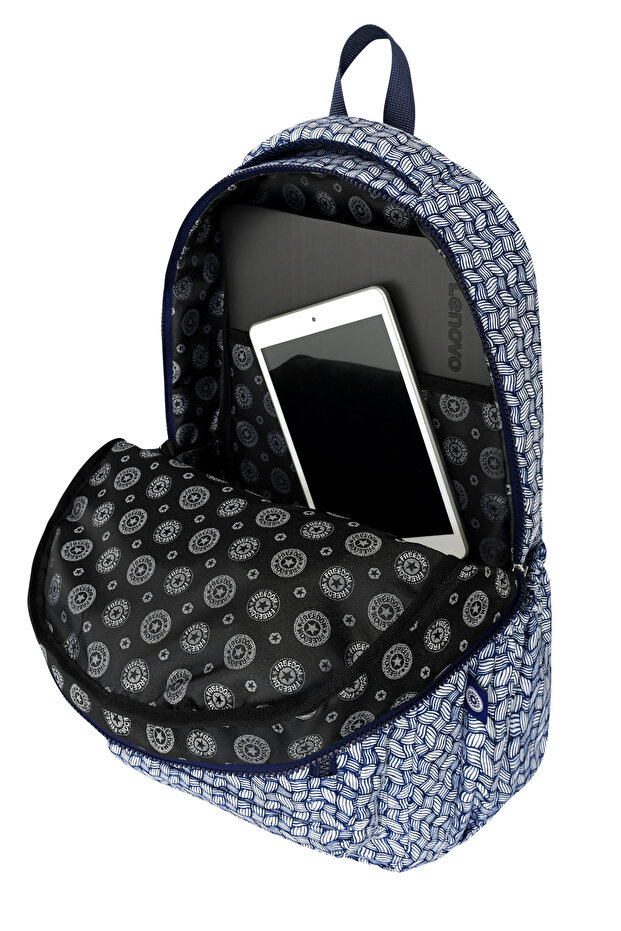 Luxury Patterned Medium Size Backpack with Monkey Keychain Gift - 4