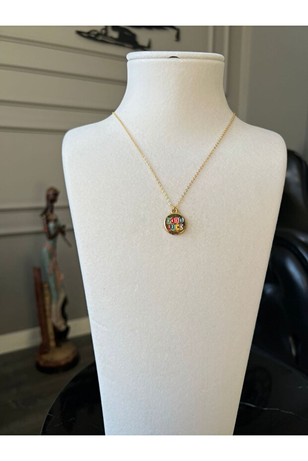 Çelik Good Luck Şans Kolyesi - 4