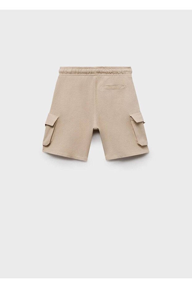 İp detaylı kargo bermuda şort - 2