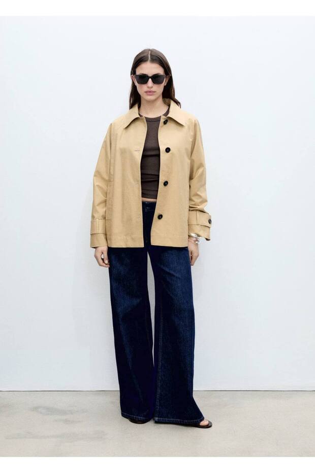 Düğmeli Pamuklu Parka - 2